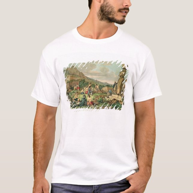 Öbor och monument av påskön tee shirt (Framsida)