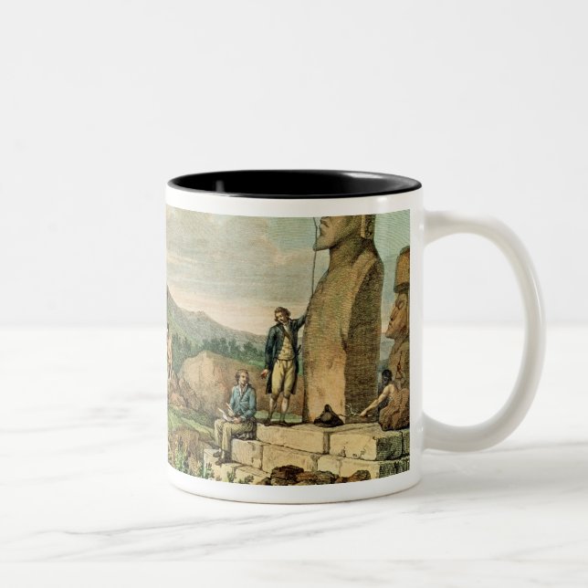 Öbor och monument av påskön Två-Tonad mugg (Höger)