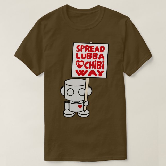 OBOT Leksak Robot Spread Lubba, Chibi Way T Shirt (Design framsida)