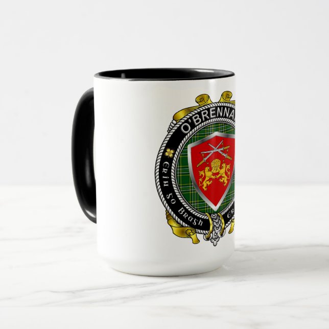 O'Brennan Irish Shield Badge Mugg (Framsida vänster)