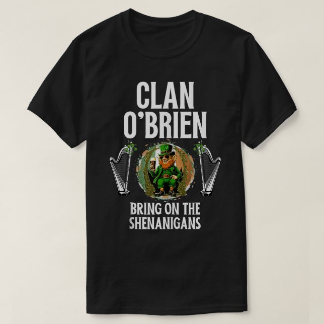 OBrien Clan St Patricks Day Ireland Family Name Pa T Shirt (Design framsida)