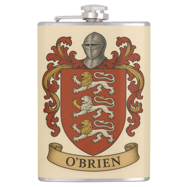 O'Brien Coat of Arms Flask Fickplunta (Framsidan)