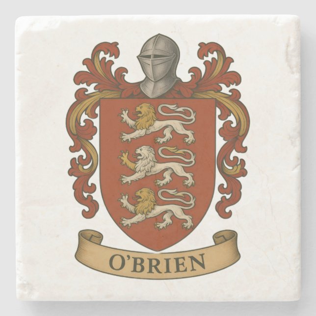 O'Brien Familjevapen Nyckelring Stenunderlägg (Framsidan)