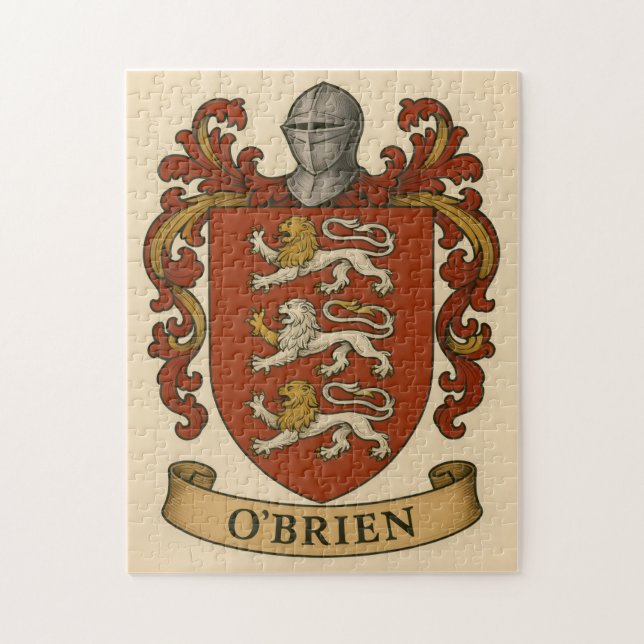 O'Brien Familjevapen Silverpläterad Pussel (Vertikal)