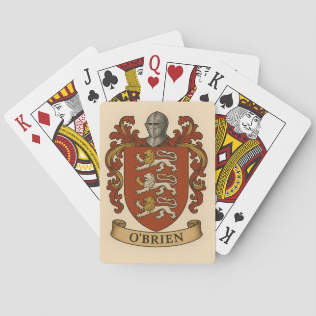 O'Brien Family Crest Poker cards Casinokort (Baksidan)