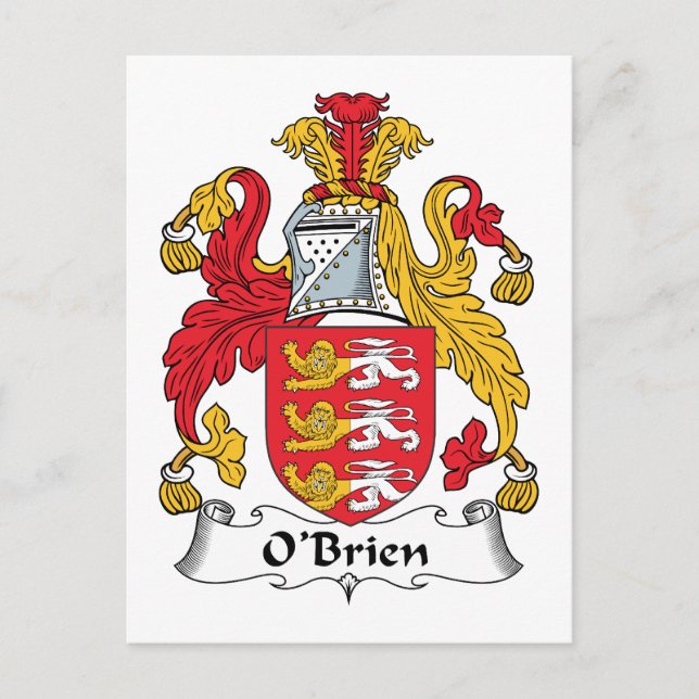 O'Brien Family Crest Vykort (Framsida)