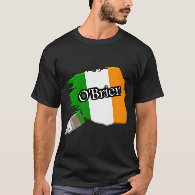 O'Brien Irish Paint Brush Flagga Shirt T-shirt (Framsida)