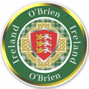 O'Brien Irish Shield & Celtic Kor Personlig Klistermärken