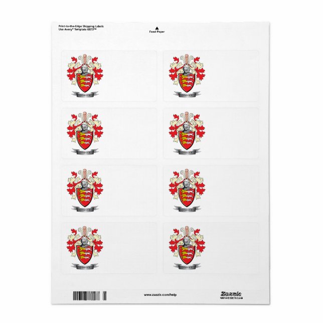 O'Brien Jackar om Arm Fraktsedel (Helt Ark)