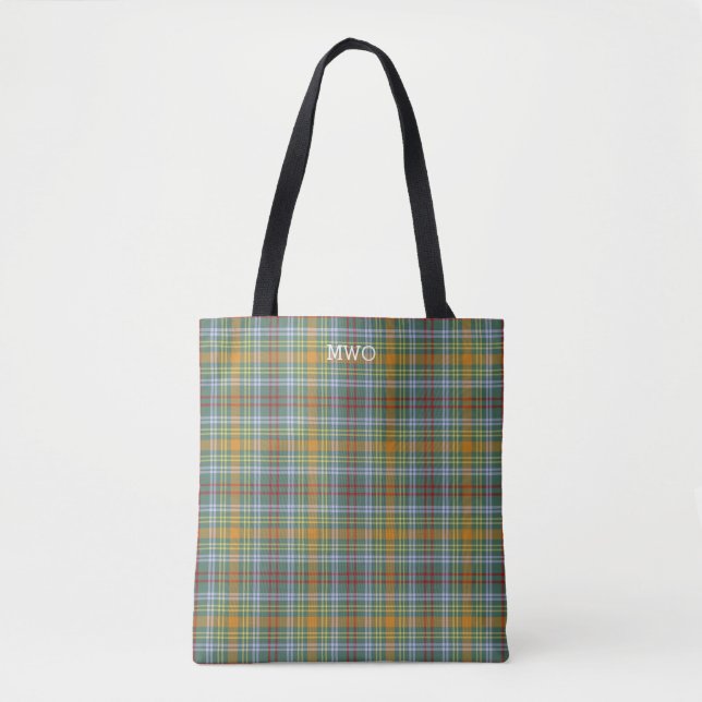 O'Brien Klan Tartan Colorful Play Monogram Tygkasse (Framsida)