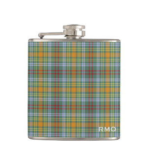 O'Brien Tartan Monogram Grönt och Orange Plaid Fickplunta
