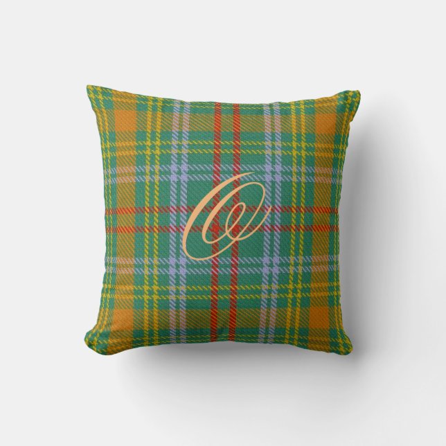 O'Brien Tartan Monogram Kudde (Framsida)