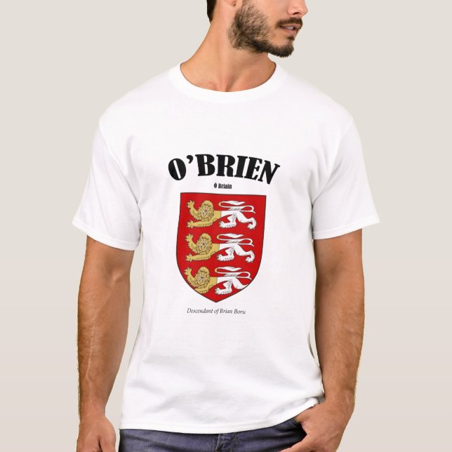 O'BRIEN Vapensköld Translation & Meaning T-Shirt (Framsida)