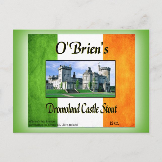 O'Briens Dromoland Castle Stout Vykort (Framsida)