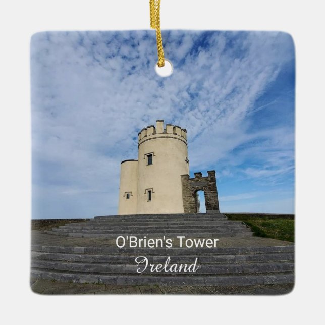 O'Brien's Tower Ireland Souvenir Ornament (Framsida)