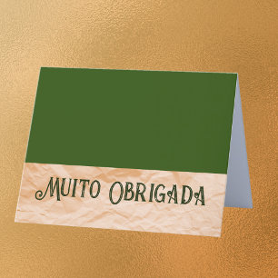 Obrigada Portugisiskt tackkort
