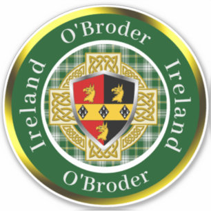O'Broder Irish Shield & Celtic Kor Personlig Klistermärken