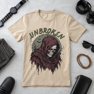 Obrottlig Dödgrävarskalle Grafisk T-Shirt