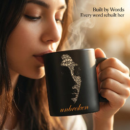 Obrottlig Kvinna Typografi Kaffemugg