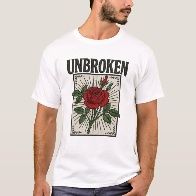 Obruten konst av Ro-broider T Shirt (Framsida)