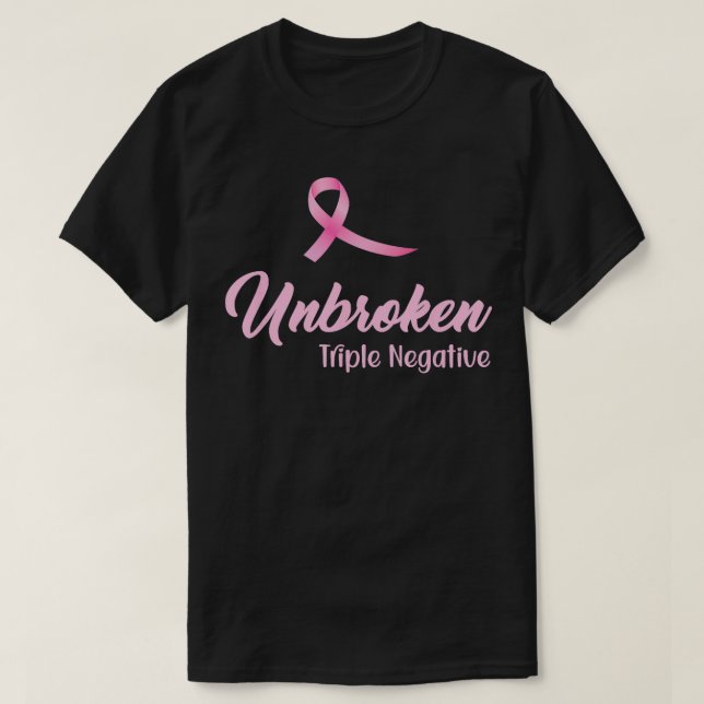Obruten tredubbel Negativ T Shirt (Design framsida)