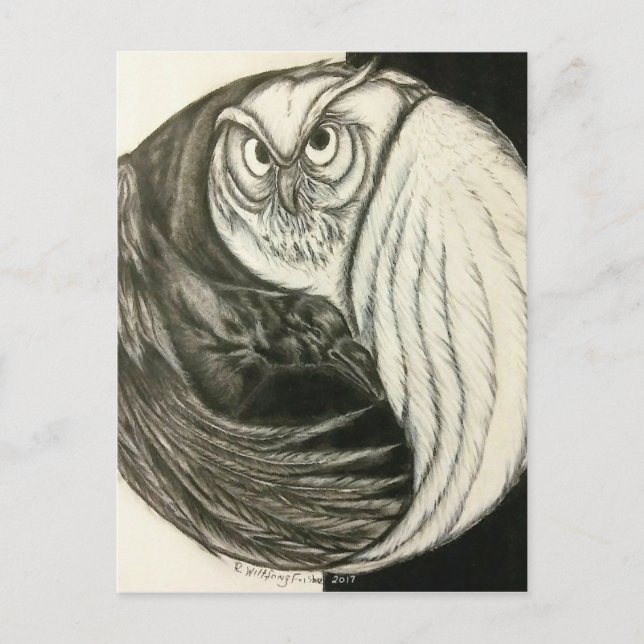 Obrutet cirkla vykort (Framsida)