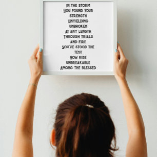 Obrytbar inspirerande mini-dikt poster