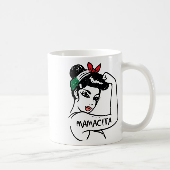 Obrytbar mexikansk Rosie Woman Mamacita Cinco De Kaffemugg (Höger)