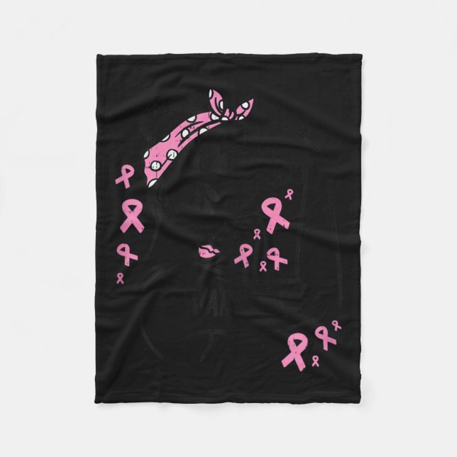 Obrytbar Rosa Ribbon Breast Cancer Awareness Gi Fleecefilt (Framsidan)