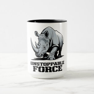 Obrytbara Rhino: Styrka och strömlös utan urlaknin Mugg