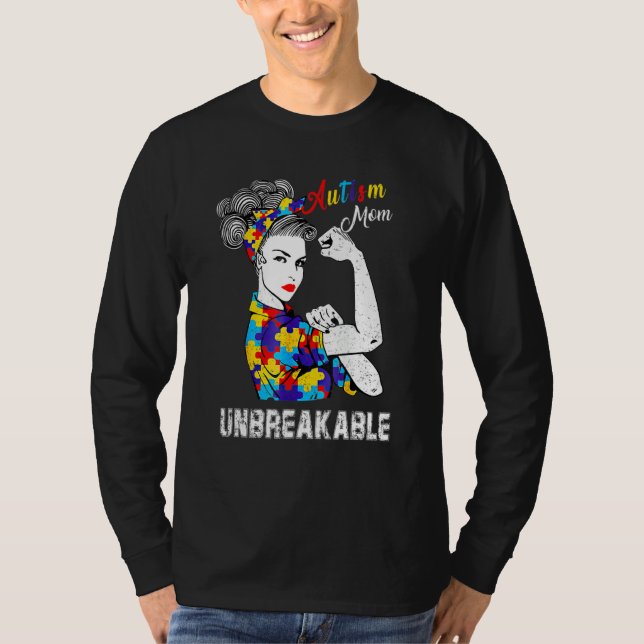 Obrytbara T-autism-medvetandegöranden i Mamma T Shirt (Framsida)