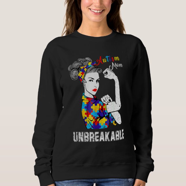 Obrytbara T-autism-medvetandegöranden i Mamma T Shirt (Framsida)