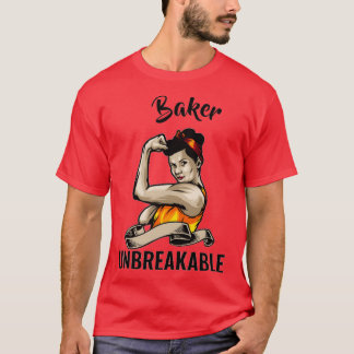 Obrytbart bakerfuttigt stoj från födelsedagspresse t shirt