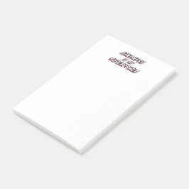 Obs! 4 x 6 tum post-it block