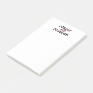 Obs! 4 x 6 tum post-it block