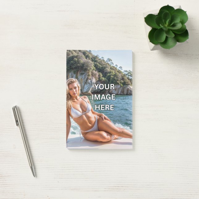 OBS! 🗒️ Anpassade Post-it Notes – Lägg till bild  Block (Kontor)