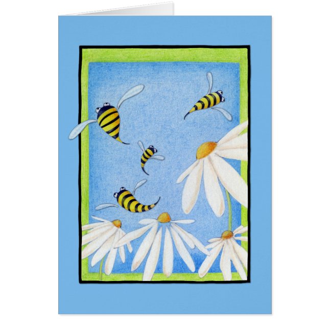 Obs! Bes Daisy Note Card OBS Kort (Framsidan)
