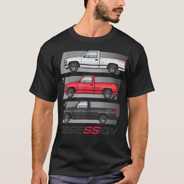Obs Chevys Dually Lastbil 454s Life T Shirt (Framsida)