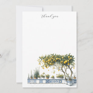 Obs! Citat Lemons Träd Amalfi Tile Terrace Tack Kort