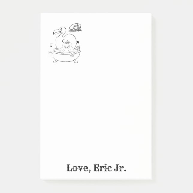 Obs! Fågelfärgning Bokför anteckning Post-it Block (Framsida)