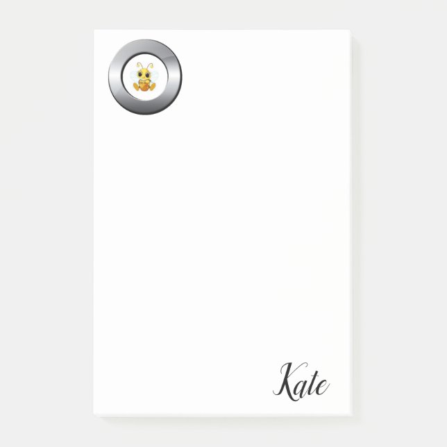 Obs! Honeybee Bumblebee Post-it Block (Framsida)