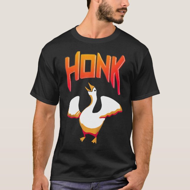 Obs! Namnlös Goose Game Honk T Shirt (Framsida)