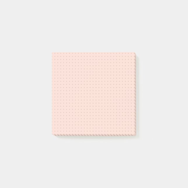 Obs! Warm Rosa Dot Grid Post-it Notes Block (Framsida)