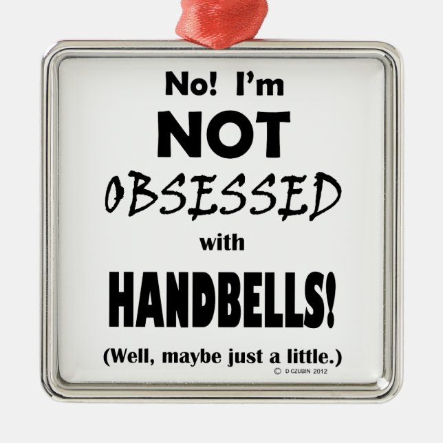 Obsatsade handklockor julgransprydnad metall (Framsidan)