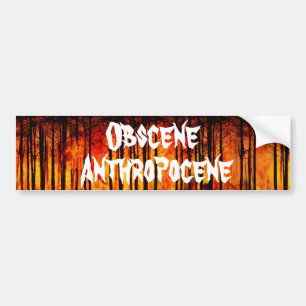 Obscen Antropocen-klimatförändringen Bildekal