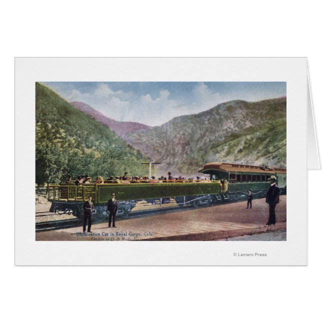 Observationsjärnvägsvagn Hälsningskort (Framsidan Horizontal)