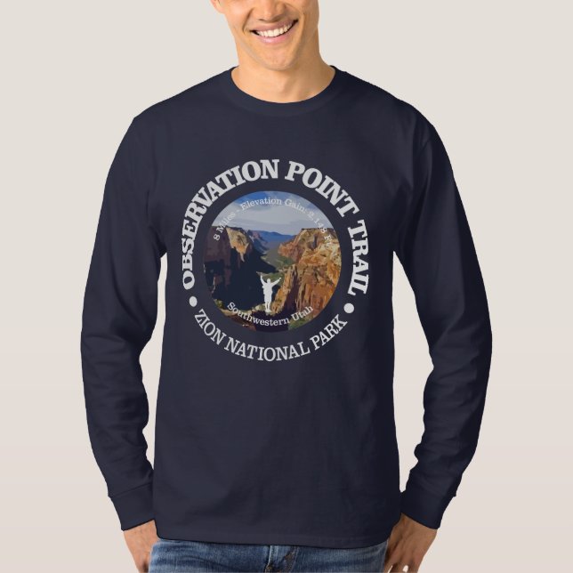 Observationspunkt - spår (Zion) T Shirt (Framsida)