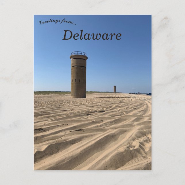 Observatörens Torn vid Cape Henlopen Delaware Vykort (Framsida)