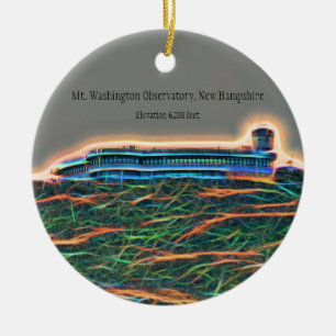 Observatoriumprydnad för Mt. Washington Julgransprydnad Keramik