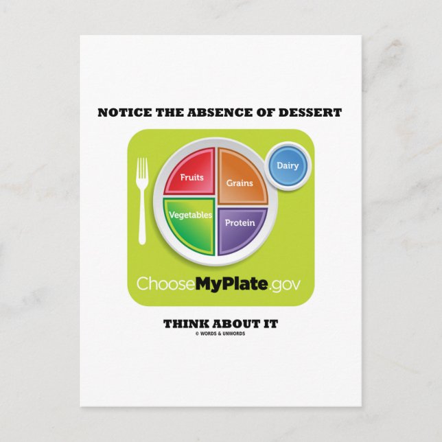 Observera att det inte finns någon Tänka om desser Vykort (Framsida)